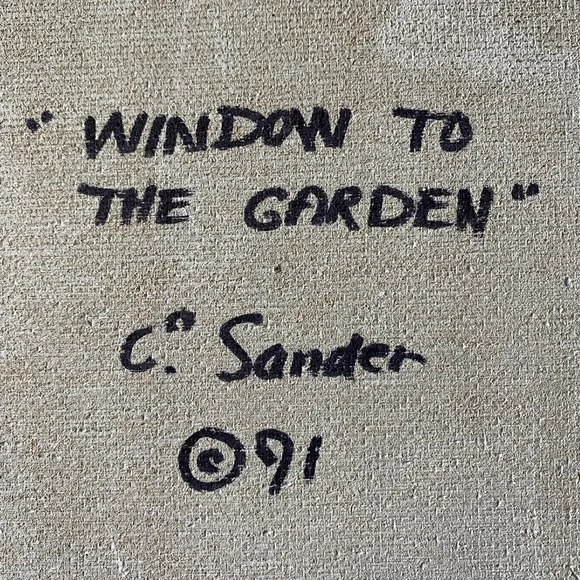 Original painting Window to the Garden by Canadian Artist Elizabeth Sander - Picture 2 of 2